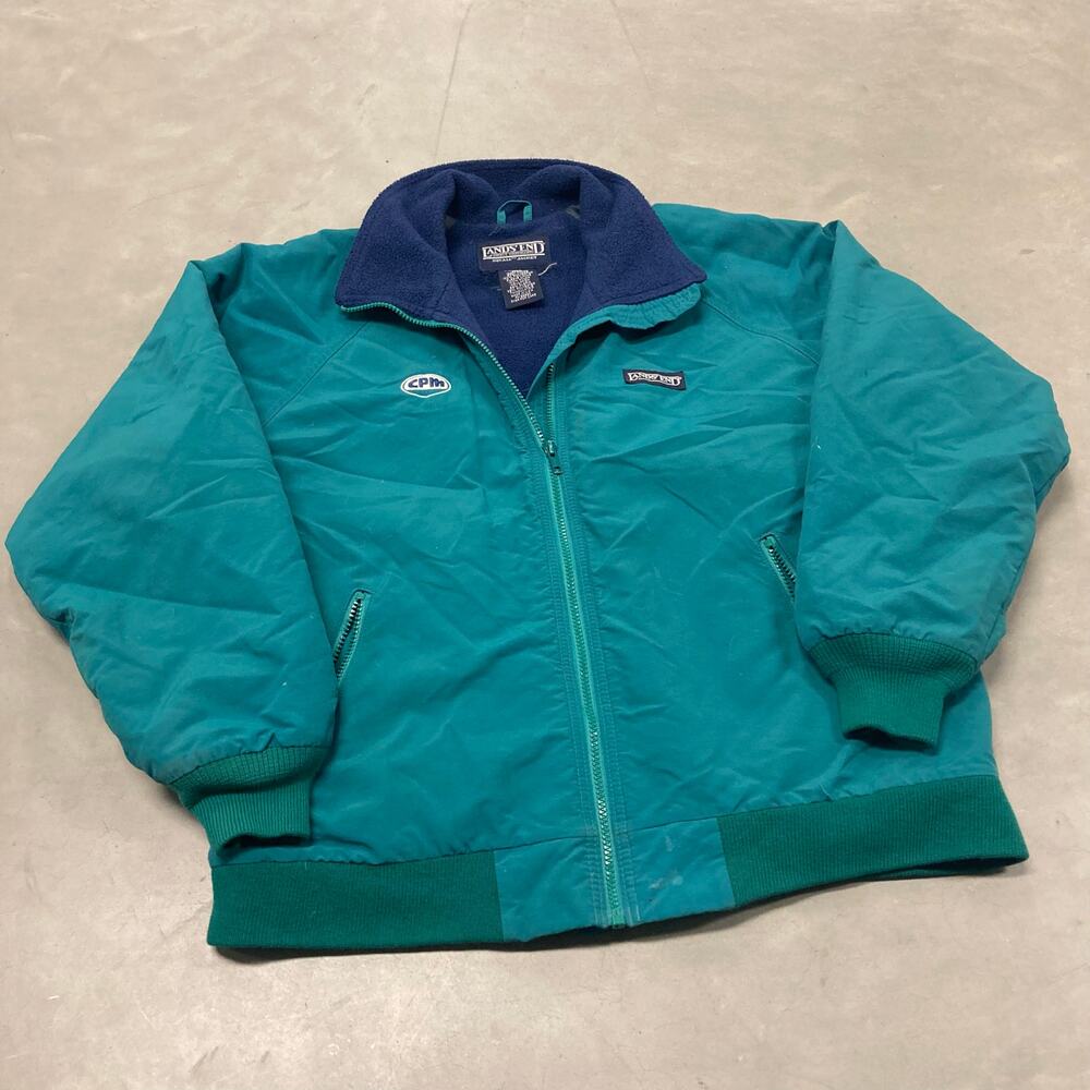vintage 90s lands ends bomber jacket